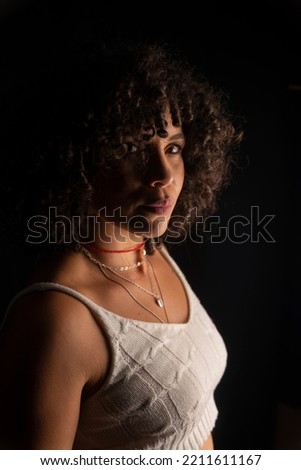 Similar – Portrait of a woman in a lake