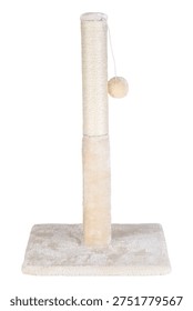 Vertical scratching post for cats cut out pet accessory.