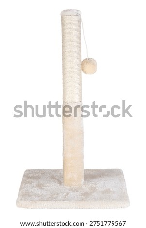 Vertical scratching post for cats cut out pet accessory.