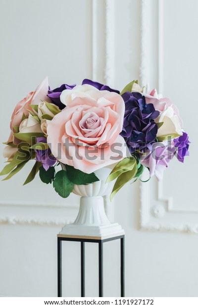 Vertical Shot Artificial Flowers On Flower Stock Photo Edit Now