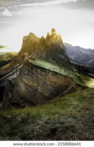 Similar – Image, Stock Photo The Wanderer Landscape