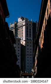 A vertical shot of a buildin
