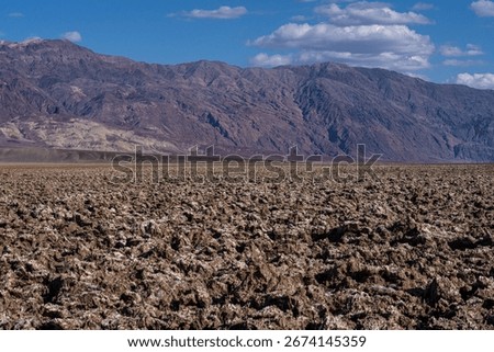 A vertical shot of the Devil's Golf Course in Death Valley National Park, California