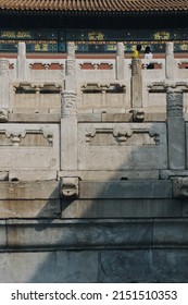 A Vertical Shot Of The Exterior Of An Old Asian Temple With Beautiful Ornaments