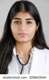 A Vertical Shot Of A Female South Asian Doctor From India