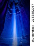 A vertical shot of illuminated 