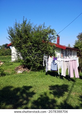 Similar – Hallig Gröde | Laundry drying on the Hallig