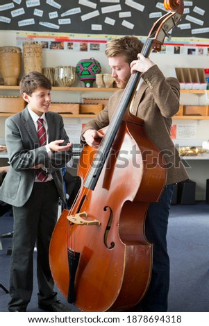 Similar – Image, Stock Photo music Music Double bass