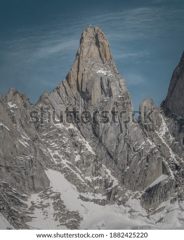 Similar – Foto Bild Der Mount Fitz Roy in der goldenen Stunde über dem blauen Himmel