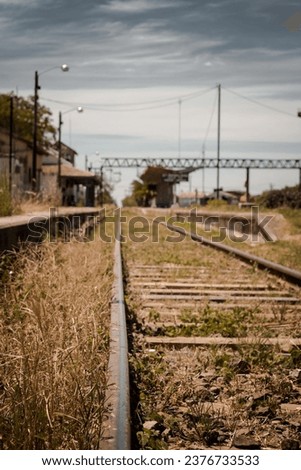 A vertical shot of the train stration