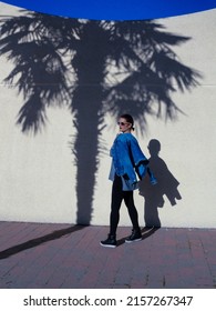 A Vertical Shot Of A Young Spanish Woman In An Urban Fashion Shoot