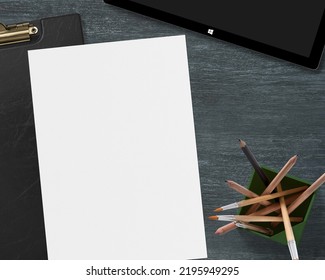 Vertical Sketch Pad Paper mockup template for drawing design, coloring page, art and graphic designs.