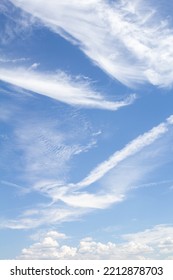 Vertical Sky Pic With Angled Clouds