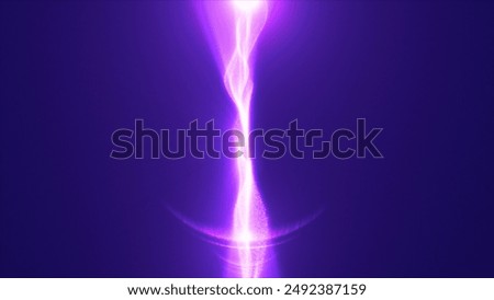 Vertical stream of violet light, bright futuristic waves in 4k 