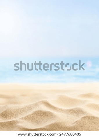 Similar – Image, Stock Photo Relaxing beach day with serene ocean views