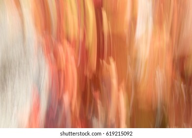 Vertical Swish Broad Brush Stroke Intense Autumn Colors Abstract Image Of  Grape Vines In The Minerve Wine Growing Region France.