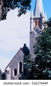 Vertical Trondheim cathedral background - Shutterstock ID 516176449