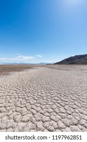 Vertical View Of Soda Desert Lake At The End Of The Mojave River Near Zzyzx California.  