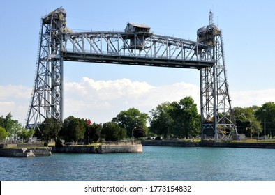 Vertical-lift Bridge In Port Colborne.