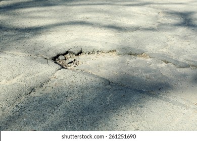 Very Bad Quality Road With Potholes