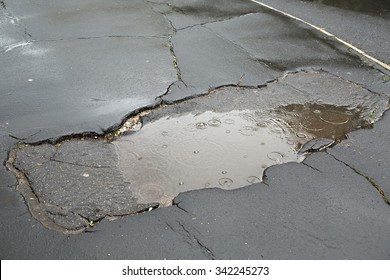 Very Bad Quality Road With Potholes