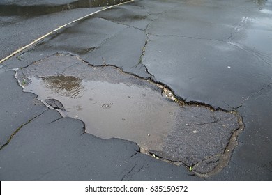 Very Bad Quality Road With Potholes