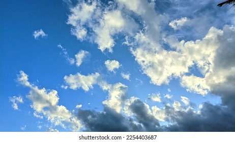 a very beautiful cloud landscape combined with blue sky is an epic combination of a natural background - Shutterstock ID 2254403687