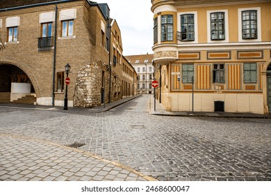 Very beautiful and colorful street in Budapest, the capital of Hungary. Street life in European city. - Powered by Shutterstock