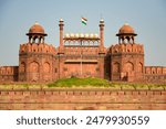 Very beautiful scenery of Red Fort in Delhi, India