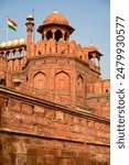 Very beautiful scenery of Red Fort in Delhi, India