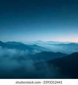 very beautiful view of the mountain at night