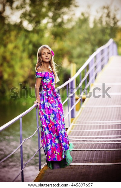 Very Beautiful Young Girl Teenager Luxurious Stock Photo Edit Now