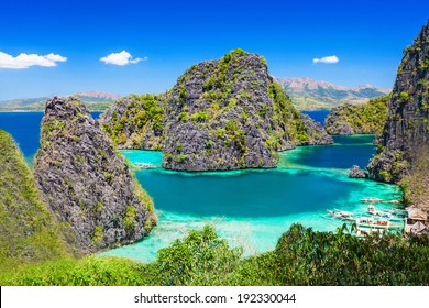 Very beautyful lagoon in the islands, Philippines
