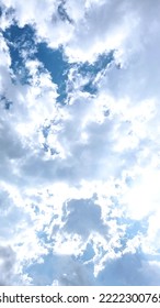 Very Bright Clouds Will When Combined The Blue Sky And White Clouds Blend Together With Sunlight