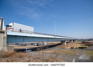 Very Busy Highway, Gifu-ken Kaizu-shi Kisozansen Park Japan, 25-07-2019.