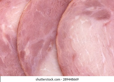 A Very Close View Of Honey Ham Slices.