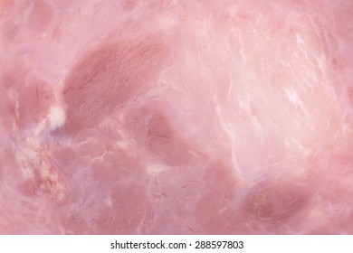 A Very Close View Of A Slice Of Honey Ham.