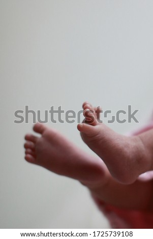 Very cute newborn baby feet