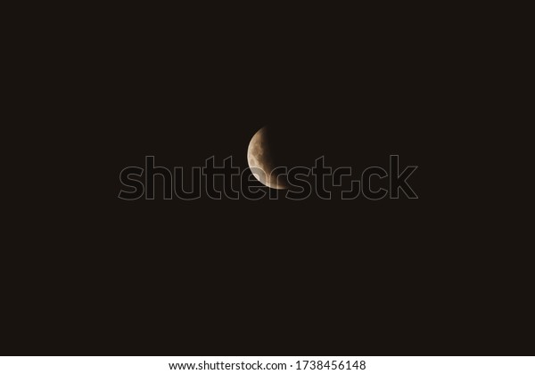 Very\
detailed moon in the sky on black\
background