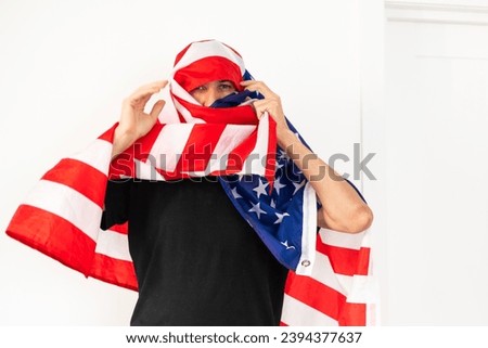 Similar – African boy with American flag