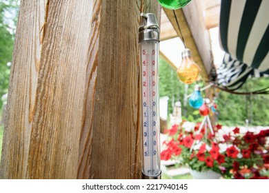 Very Hot Day In Finland - Thermometer