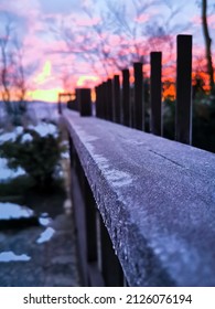 Very Icy Morning Sunrise Stock Photo 2126076194 | Shutterstock