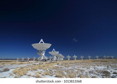 Very Large Array satellite dishes t in New Mexico, USA