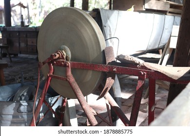Very Large Vintage Grinding Wheel