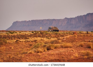 Very Long Truck Passing Near Moab, Utah.