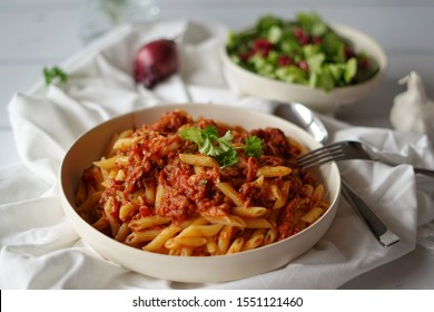 Very Nice Tuna Pasta With Some Greens 