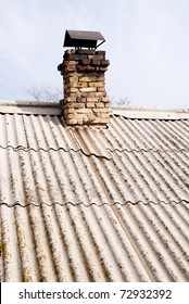 Very Old Asbestos Board Housetop