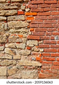 Very Old Brick Wall In The Castle