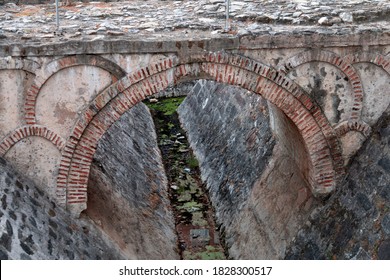 Very Old Bridge And Arch Of Islamic Architecture Found In Algeciras, Cádiz Province, Andalusia, Spain