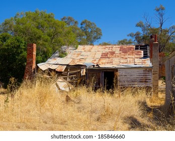 Very Old Collapsed House In Rural Australia